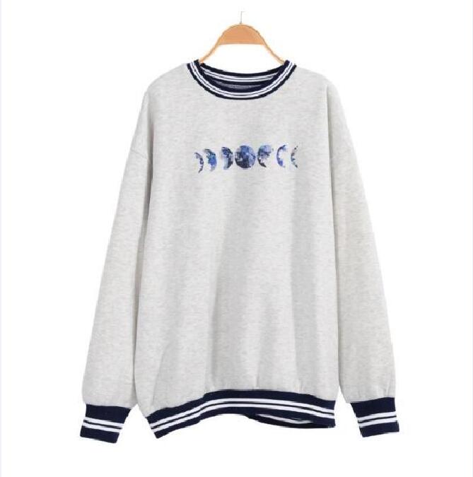 

2023 Plus Size Autumn Winter Sun Star Sweatershirts Womens Casual Loose Pullover Cute Youg Girls Hoodies Female Clothes Gray Oversize