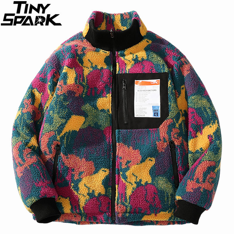 

Men's Down Parkas Hip Hop Reversible Jacket Parka Colorful Animal Paint Camouflage Streetwear Men Harajuku Windbreaker Coat Fleece Winter Zip 221010, A27m02 blue