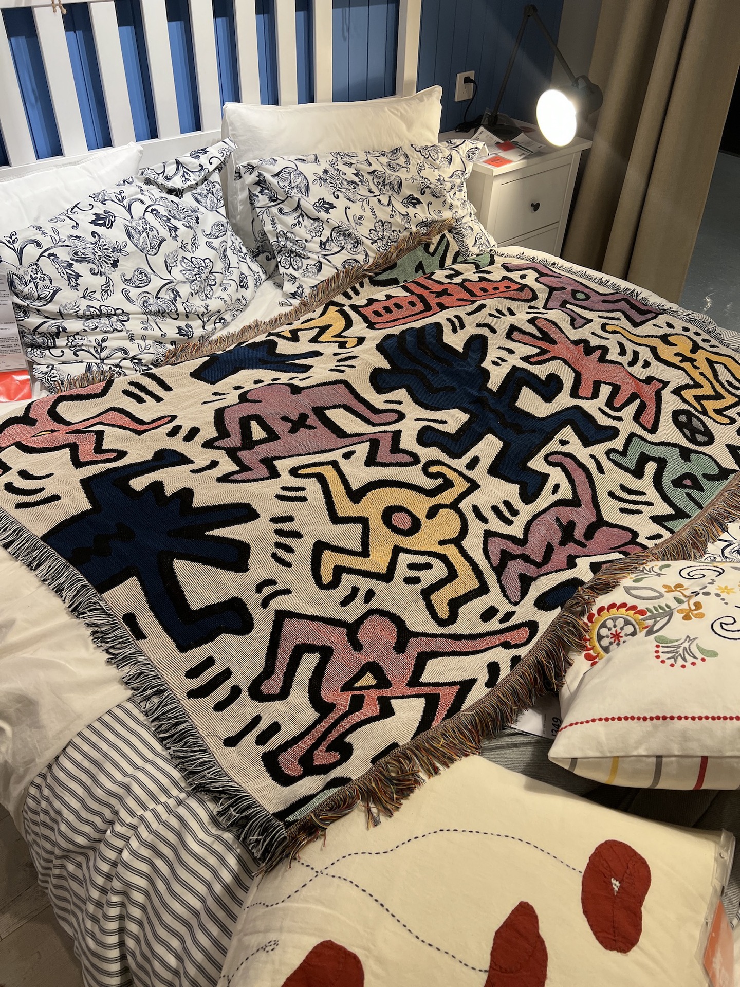 

now Blankets American joint trend Keith Haring graffiti master illustrator single sofa blanket decorative tapestry casual cover blanket