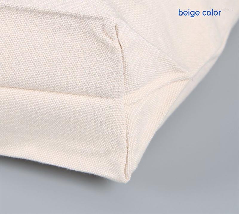 

Shopping Bags 100pcs 31cm 36cm Height Canvas Cotton Tote Bag Customized Fashion Women Eco For Company Advertising University Activity, Beige