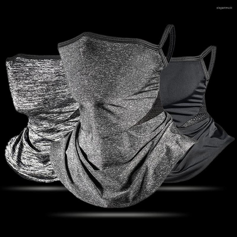 

Bandanas WALK FISH Outdoor Sunscreen Bandana Dustproof Anti-UV Silk Hanging Ears Face Mask Cycling Climbing Headband Fishing Headgear