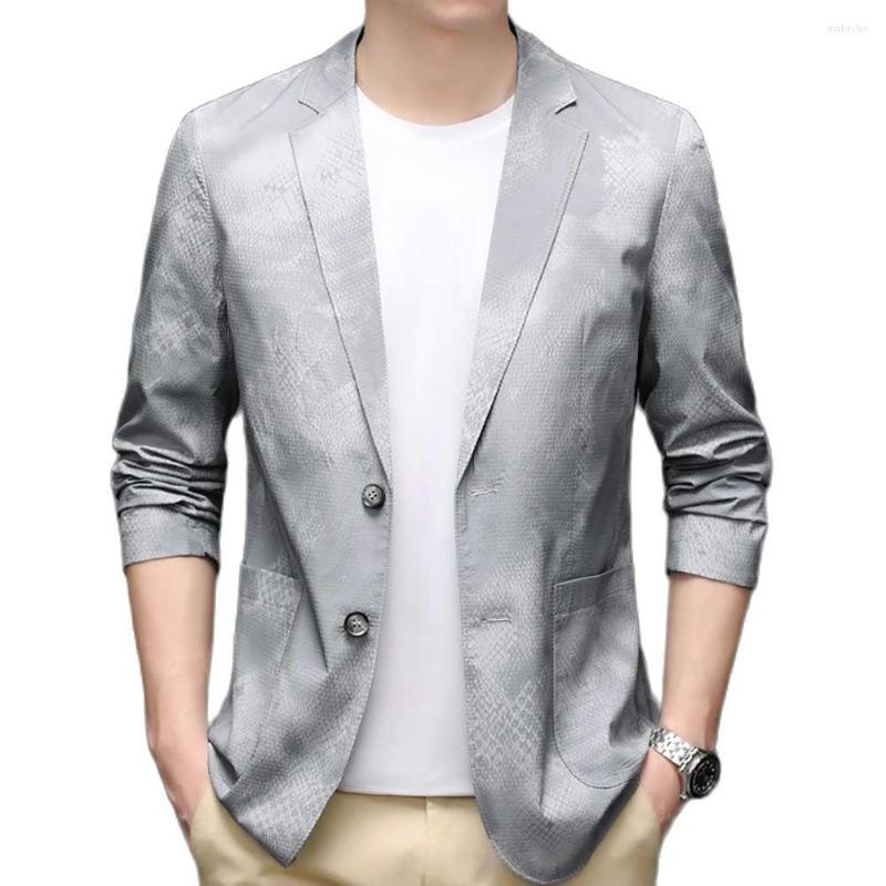 

Men's Suits Fashion Men Spring Summer Thin Blazer Men's Clothing Casual Camouflage Sun Protection Suit Jacket Outdoor Slim, Black