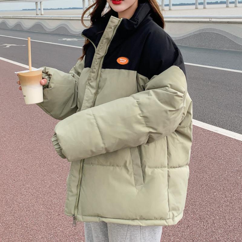 

Women' Trench Coats AYUNSUE Autumn Winter Jacket Women 2022 Casual Loose Cotton-padded Parka Black Coat Female Korean Fashion Clothing, Beige