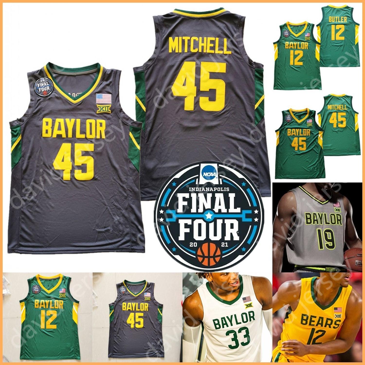 

basketball 2021 Final Four 4 NCAA Baylor Basketball Jerseys Collge Jared Butler MaCio Teague Davion Mitchell Vital Dain Dainja Matthew Mayer, White