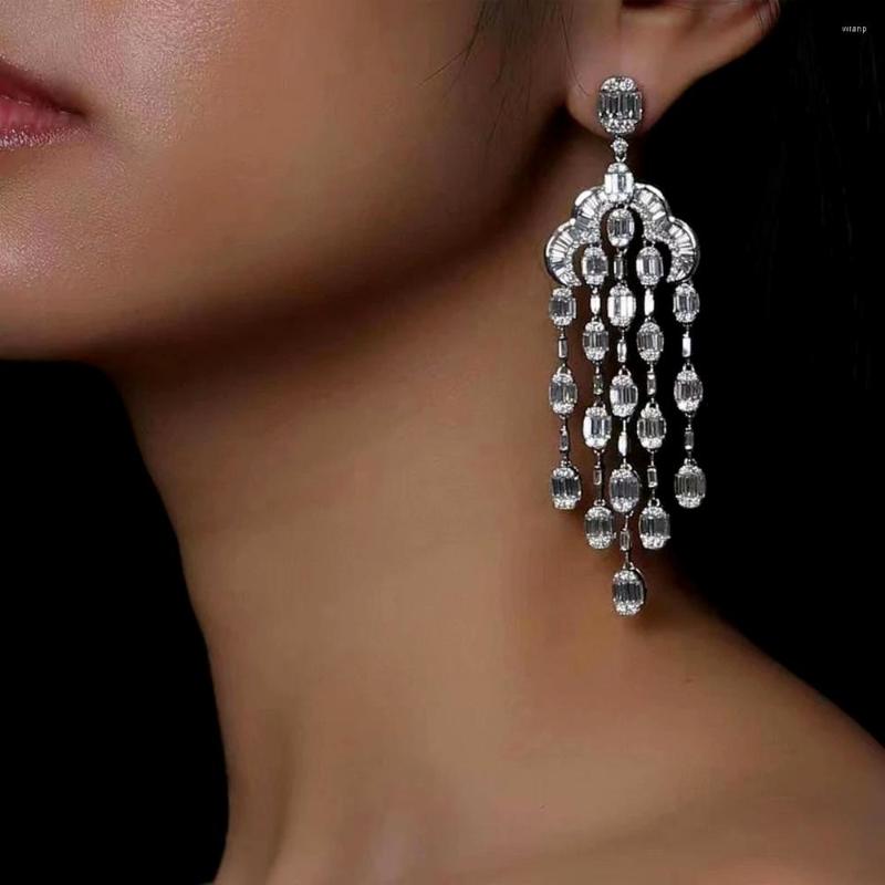 

Dangle Earrings GODKI 60mm Elegant Circle Full Cubic Zirconia CZ Engagement Wedding Party Nightclub Statment Earring