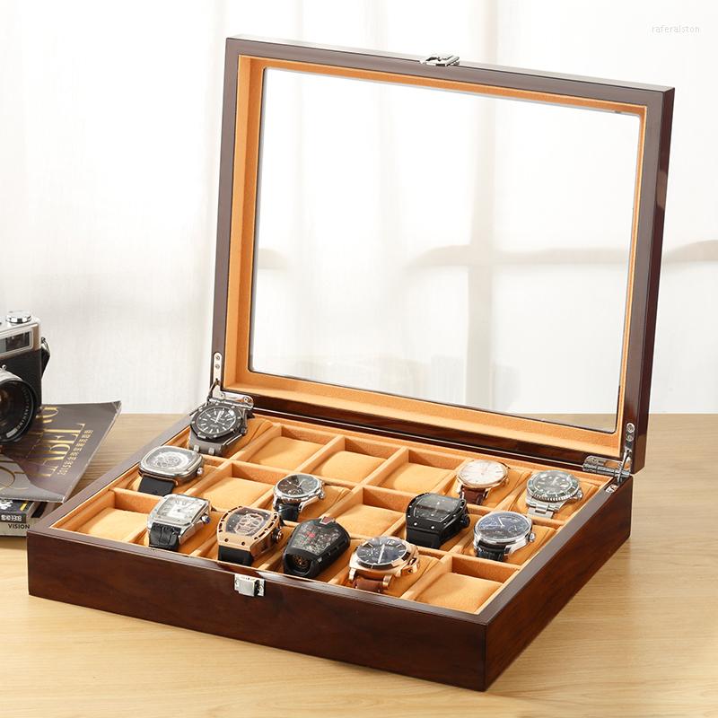 

Watch Boxes MELANCY Box 18 Slot Solid Wood Collection Storage Men Quartz Mechanical Display Home