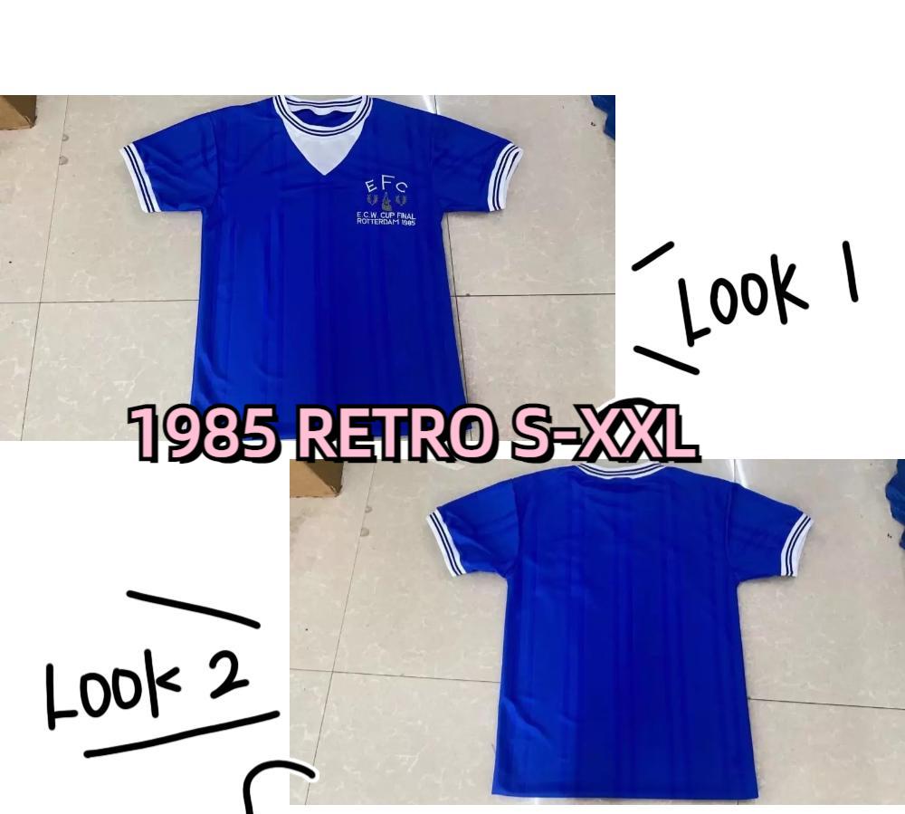 

1985 Retro Soccer Jerseys Everton of the 85 European Cup Winners Cup Final Jersey Classic Man Football Shirt ECW S