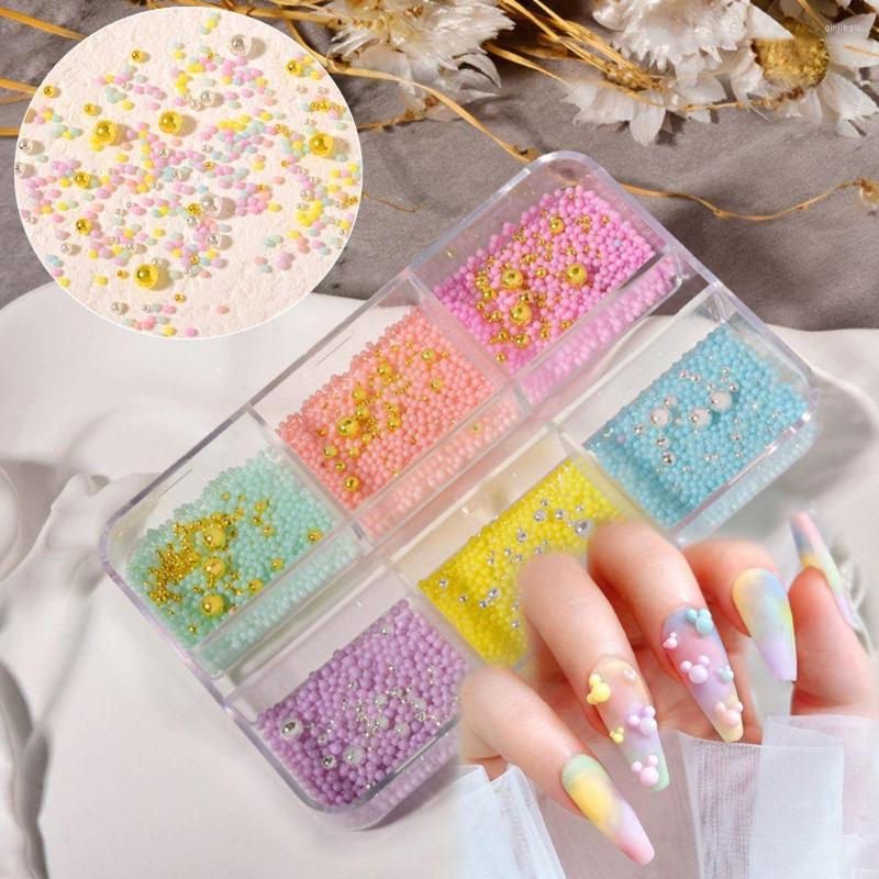 

Nail Art Decorations Round Crystal Beads DIY Craft Filler Rhinestones 3D Decoration Macaron Color Bubble Charms