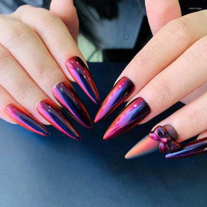 

Nail Glitter TCWB272 Black Rose Hypershift Pearls Super Chameleon Pigment Chrome Powder Nails Art Decoration Crafts Accessories