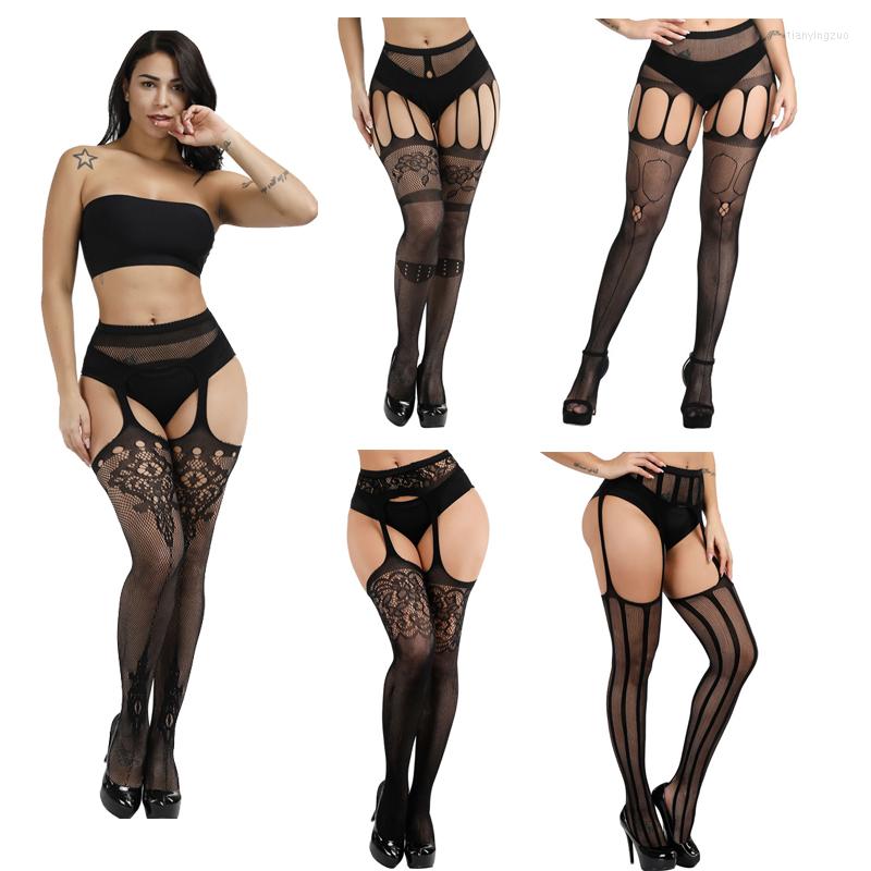

Women Socks Sexy Lingerie Stockings Garter Belt Stripe Elastic Black Fishnet Stocking Thigh Sheer Tights Pantyhose Dropshipp, 1150