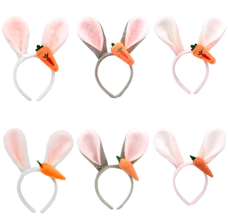 

Kids girl Hair Accessory Big Rabbit Ear With Carrot Hair-sticks Girls Clips Princess Cosplay Party Accessories, Mix /tell me choice
