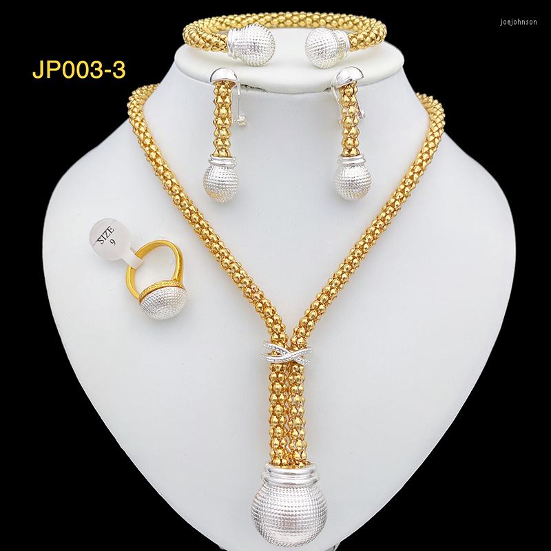 

Necklace Earrings Set African Jewelry Women Round Charm Bracelet Prom Banquet Wedding, Picture shown