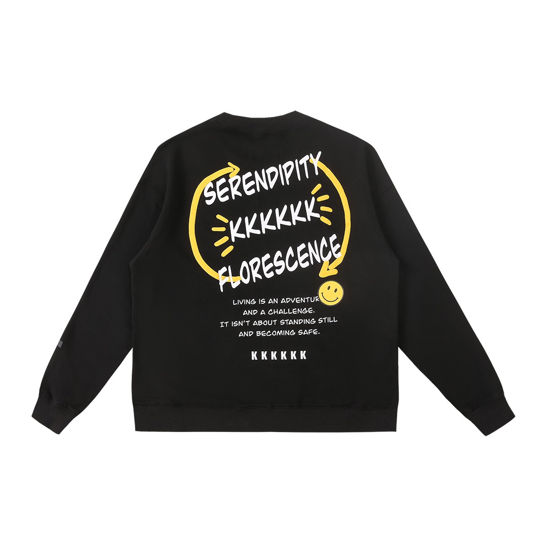 

kkk florescence men' and women' hoodies sweatshirt autumn winter hoodie sweatshirts foam printed smiling face pearl hooded pullover jacket tracksuit, Apricot