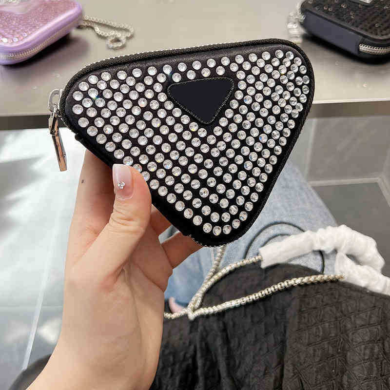 

Evening Bags Shoulder Bags Pbag triangle Diamonds Mini Coin Purse Women Designer Handbags 7 Colors Crossbody Bags Shoppers Tote Bag Vintage, Prabag-1