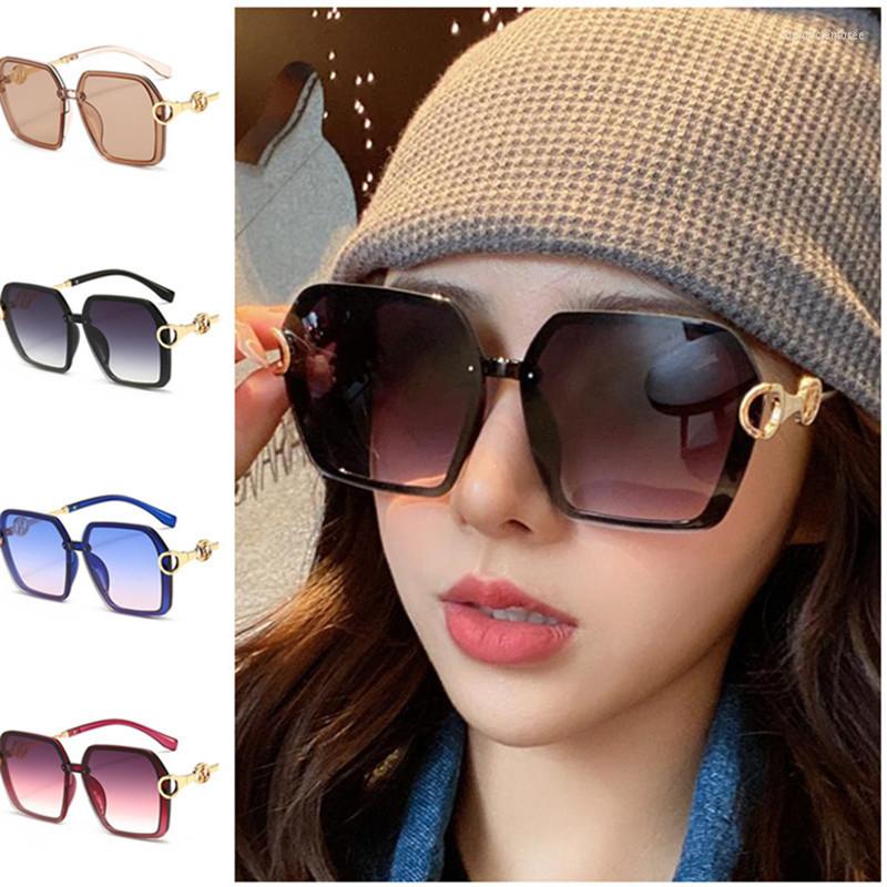 

Sunglasses Women Temperament Personlity Sun Glasses Simplicity Goggles Anti-UV Spectacles Oversize Frame Eyewear Adumbral A