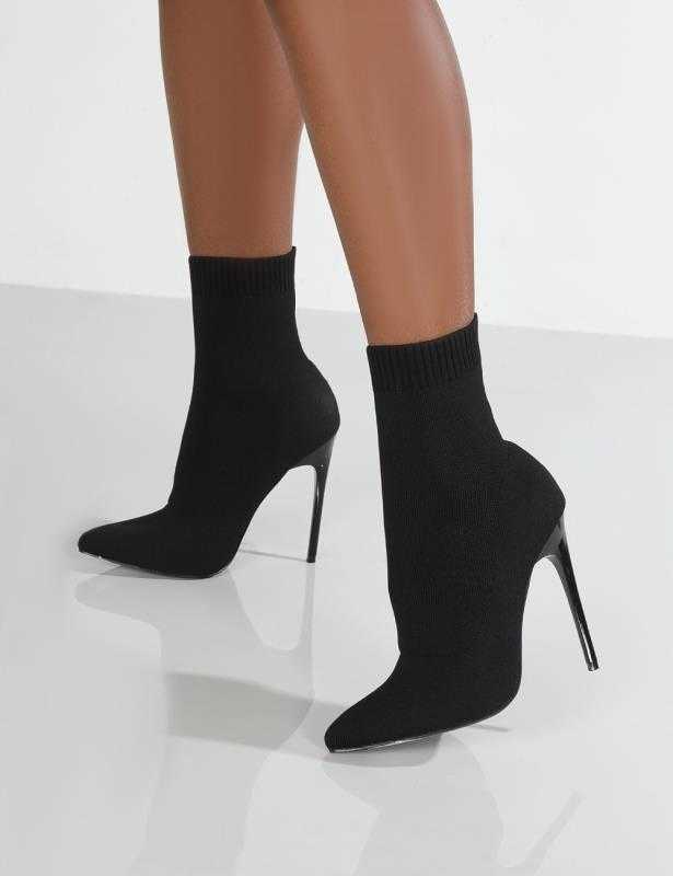

Boots Sexy Sock Knitting Stretch High Heels For Women Fashion Shoes 2022 Spring Autumn Ankle Booties Female Y2210, Creamy-white
