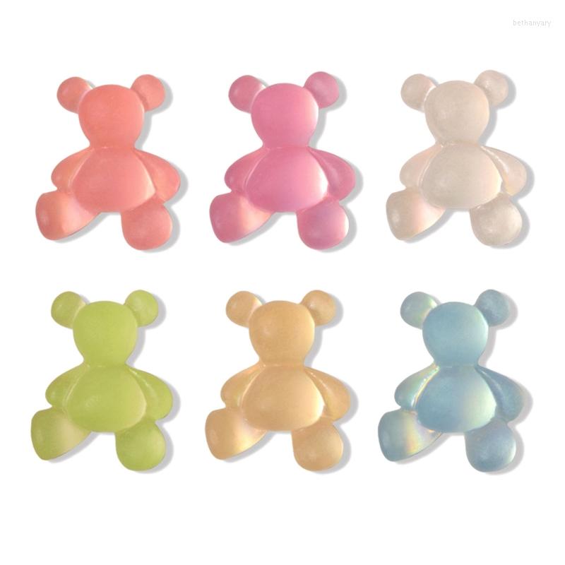 

Nail Art Decorations 2022 Crystal Bear Shaped Rhinestones Luminous Cute Resin