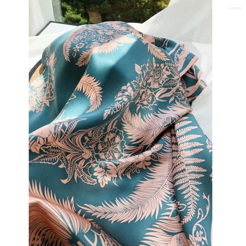 

Scarves Fabulous Large Square Silk Scarf Shawl Wraps For Women Luxury Foulard 110cm