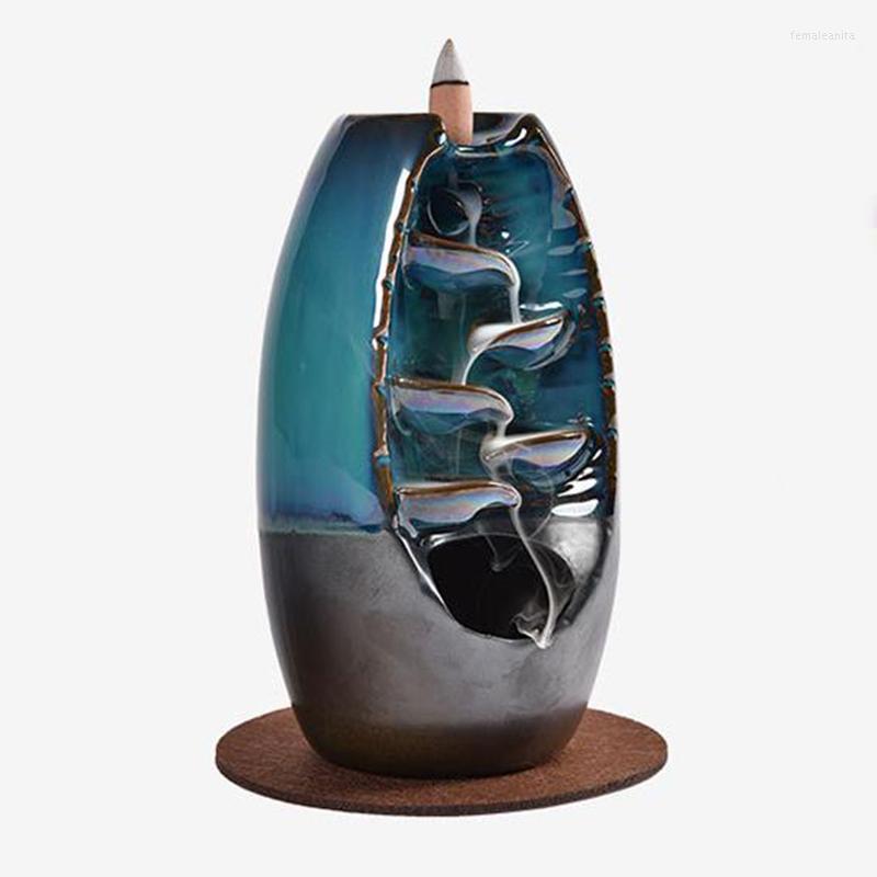 

Jewelry Pouches Ceramic Refluxing Mini Waterfall Burner Home Decoration Arabian Backflow Incense Holder Censer