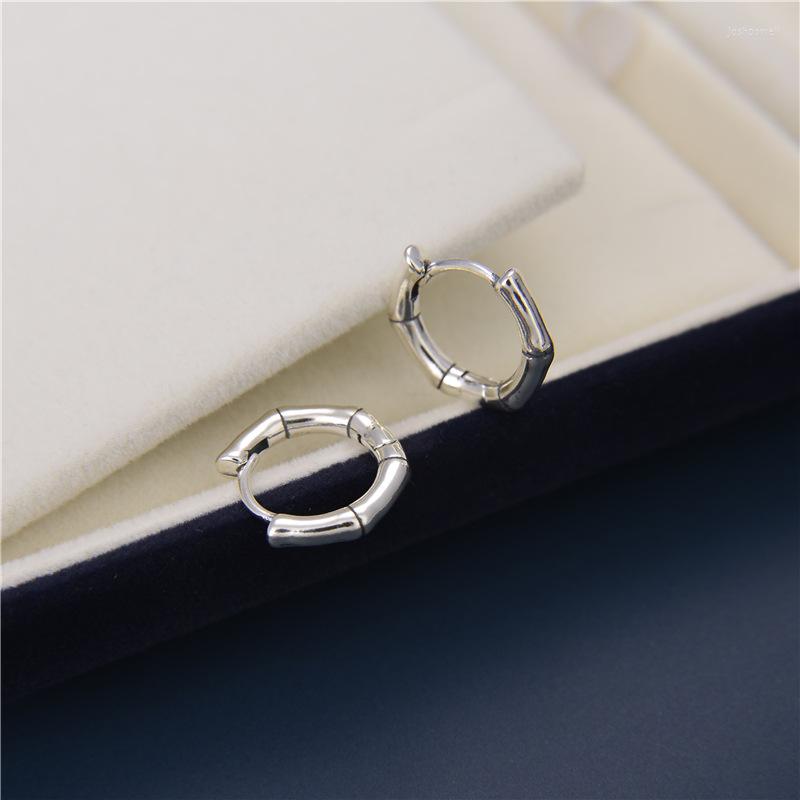 

Hoop Earrings 925 Sterling Silver Bamboo For Women Jewelry