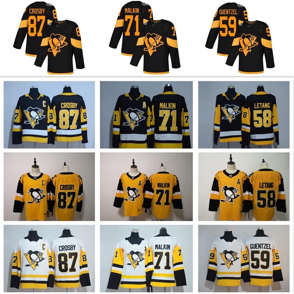 

College wear 2020 Pittsburgh Penguins Jersey 87 Sidney Crosby 71 Evgeni Malkin Phil Kessel Kris Letang Lemieux Matt Murray Guentzel Hockey J, Colour 8