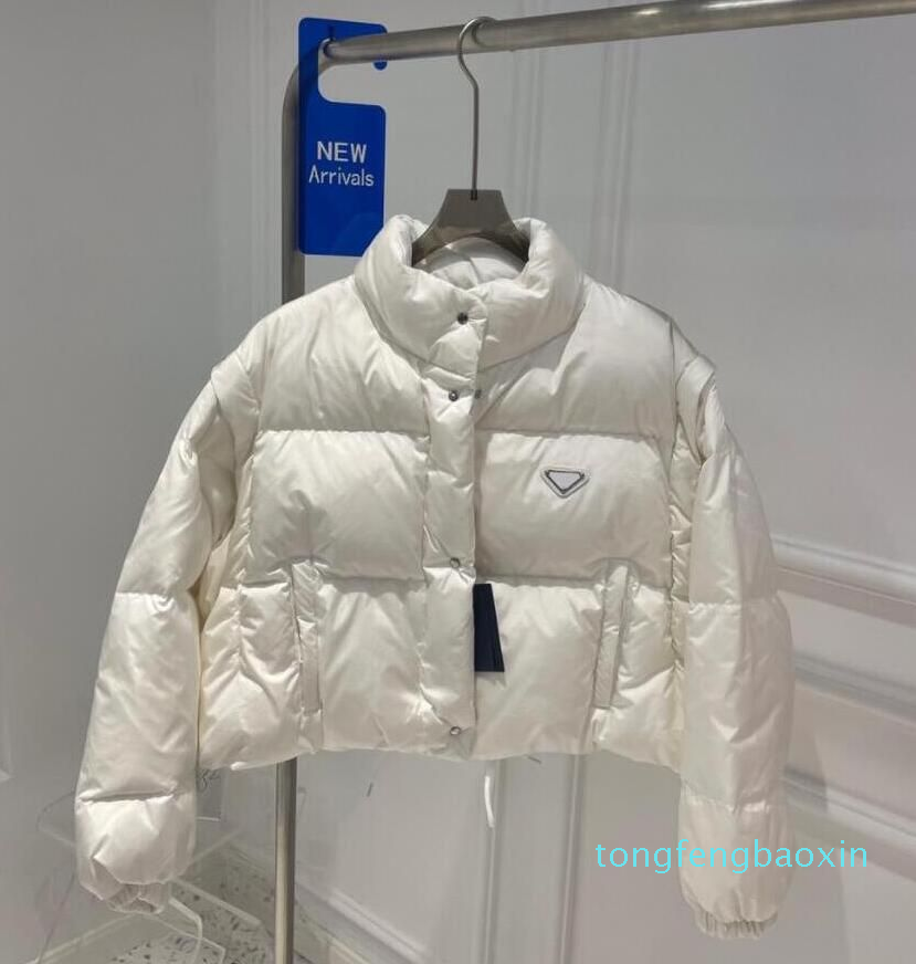 Winter Designer Women Jacket Coats With Letters High Quality Belts Windbreaker for Womens Jackets Sleeves Removable Outerwear Warm