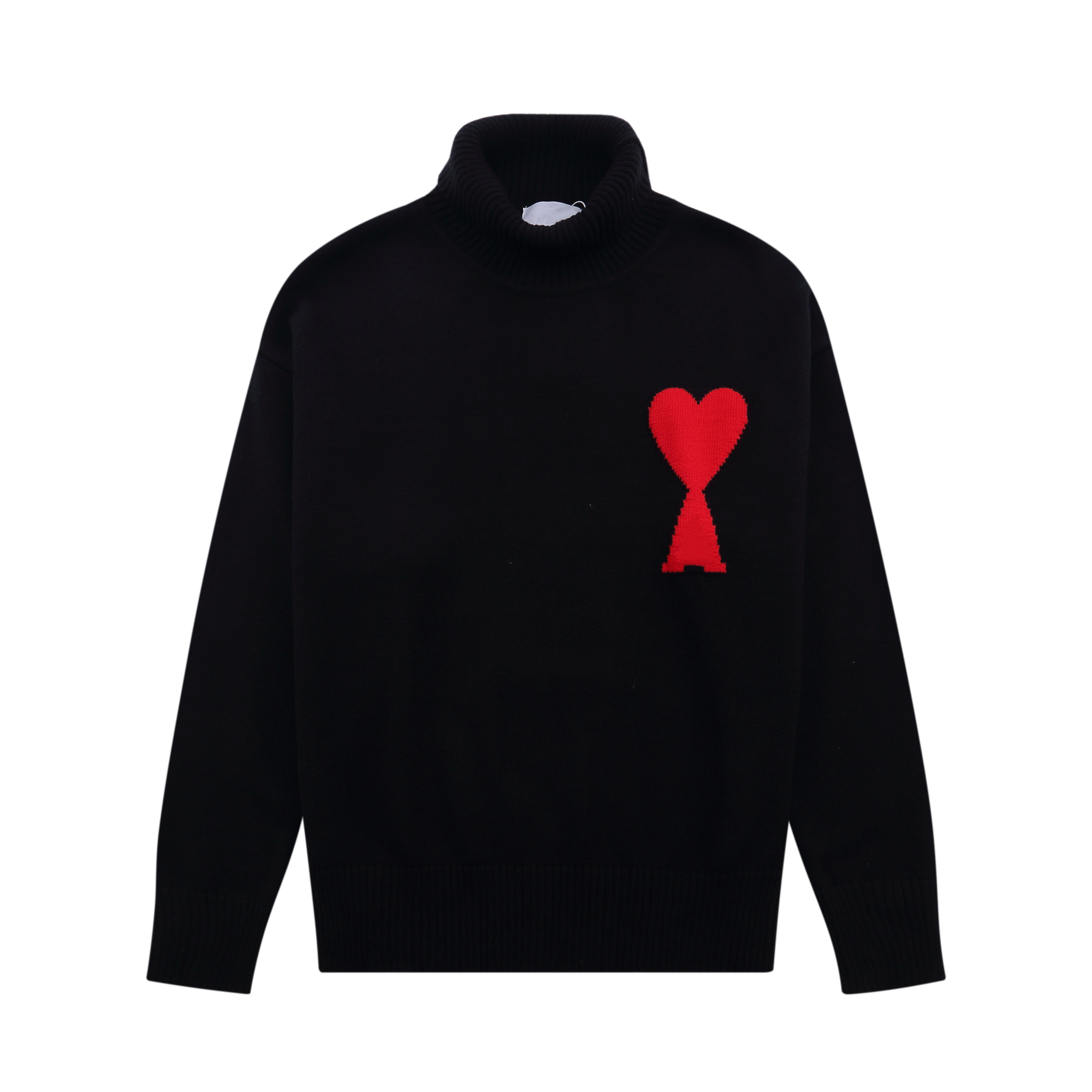 designer sweater Black mens sweaters High neck warm knit shirt oversize Top womens sweater Pullover