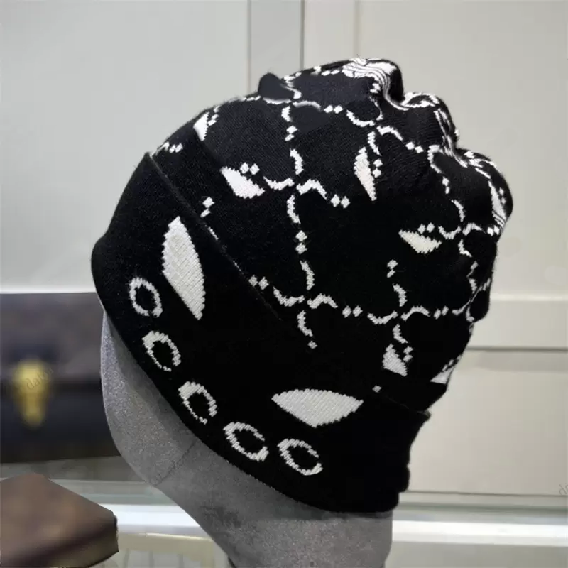 

Designer Bonnet Beanie Hats Caps Women Mens Fashion Winter Beanies Baseball Cap Warm Knitted Hat Unisex Classic Letter Skull Hats 2210124D, Black