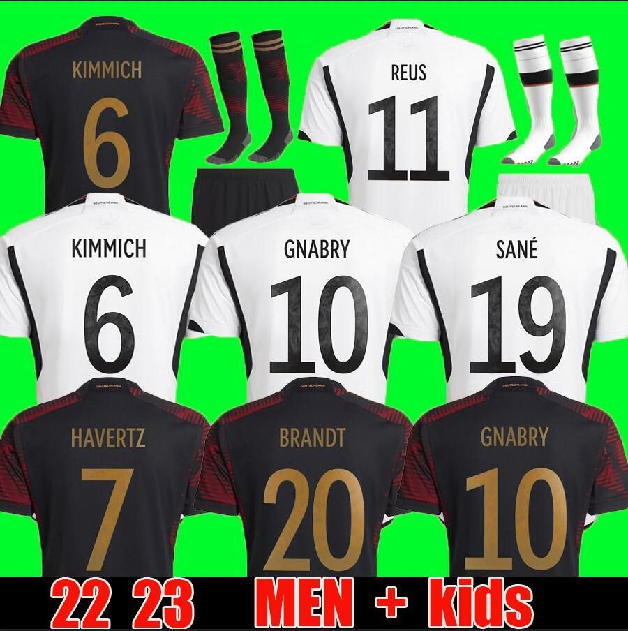 

2022 Soccer Jerseys GermanyS HUMMELS KROOS WERNER MULLER boys set Football shirt t GOTZE SANEA KHEDIRA REUS German 22 23 men kids kit women uniform Player Fans versoin, 2022 home adult1