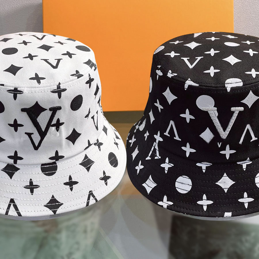 

Fashion Alphabet Bucket Hat Designer Stingy Brim Hats for Mens Woman Casual Caps 2 Colors, Box