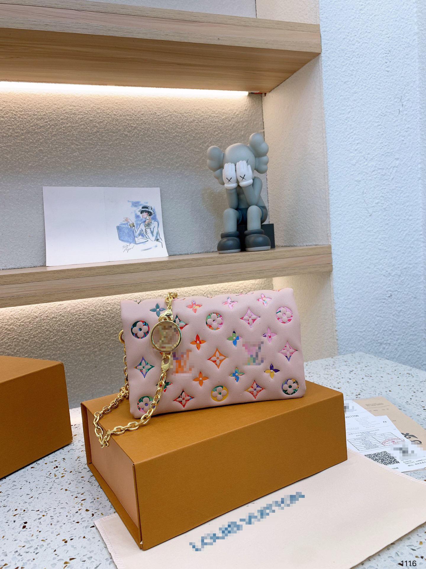 

GGs Louiseity 1 Viutonity LVS YSLitys Bag chain bag shoulder crossbody package handbag tote, Pink