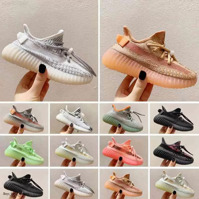 

s Kids Athletic Outdoor Shoes 2021 Toddlers Trainers v2 Clay Black Triple White Antlia Children Sneakers Boys Girls yeezies yezzies 350 35 kanye FPw