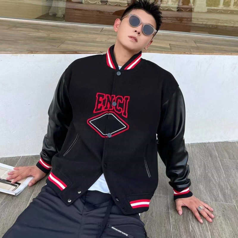 

22ss Luxury Bb mens jacket wool Cardigan Coat Designer Baseball Jackets Blacg men women Embroidery Stitch sportswear us size, Black