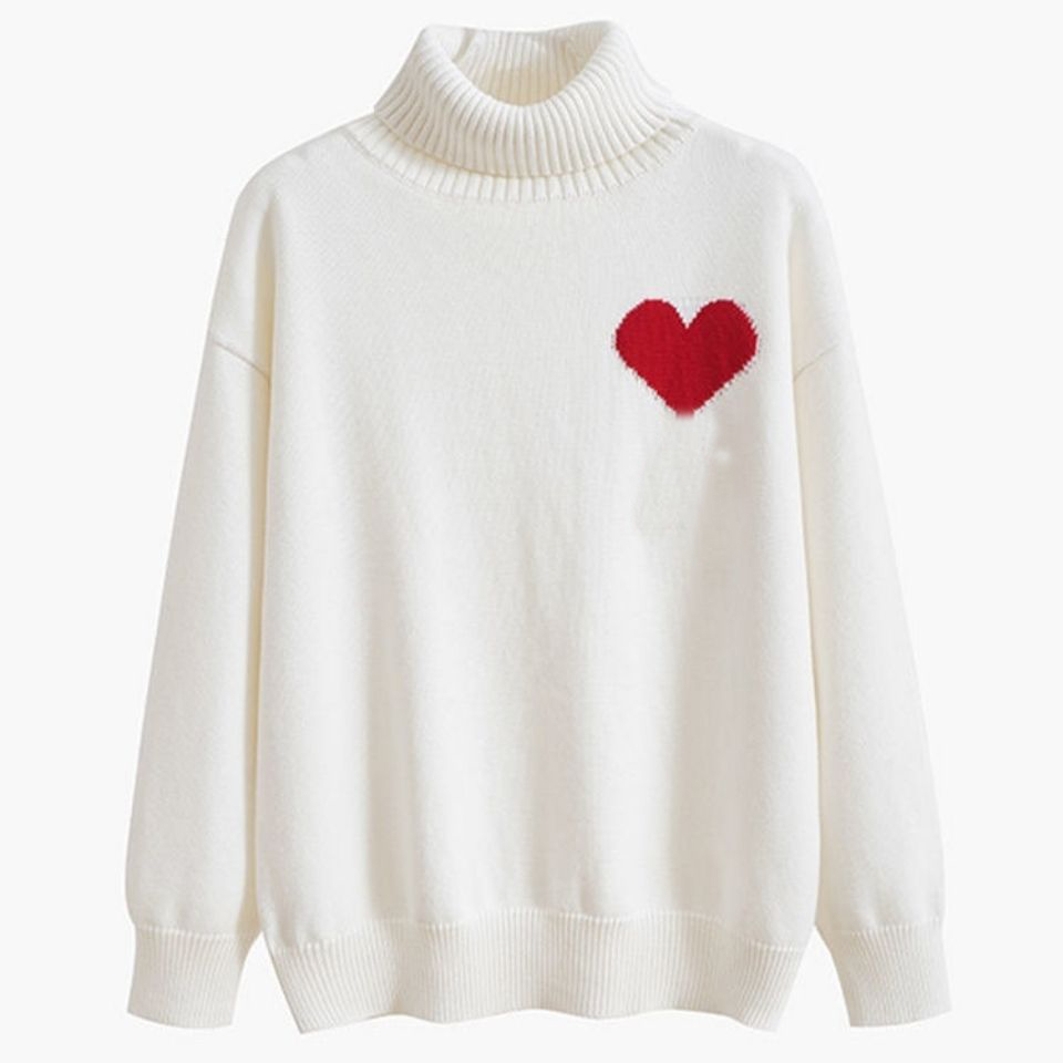 

New Sweater Man for Woman Knit High collar Love A Womens Fashion Letter Black Long Sleeve Clothes Pullover Oversized Top 20ss
