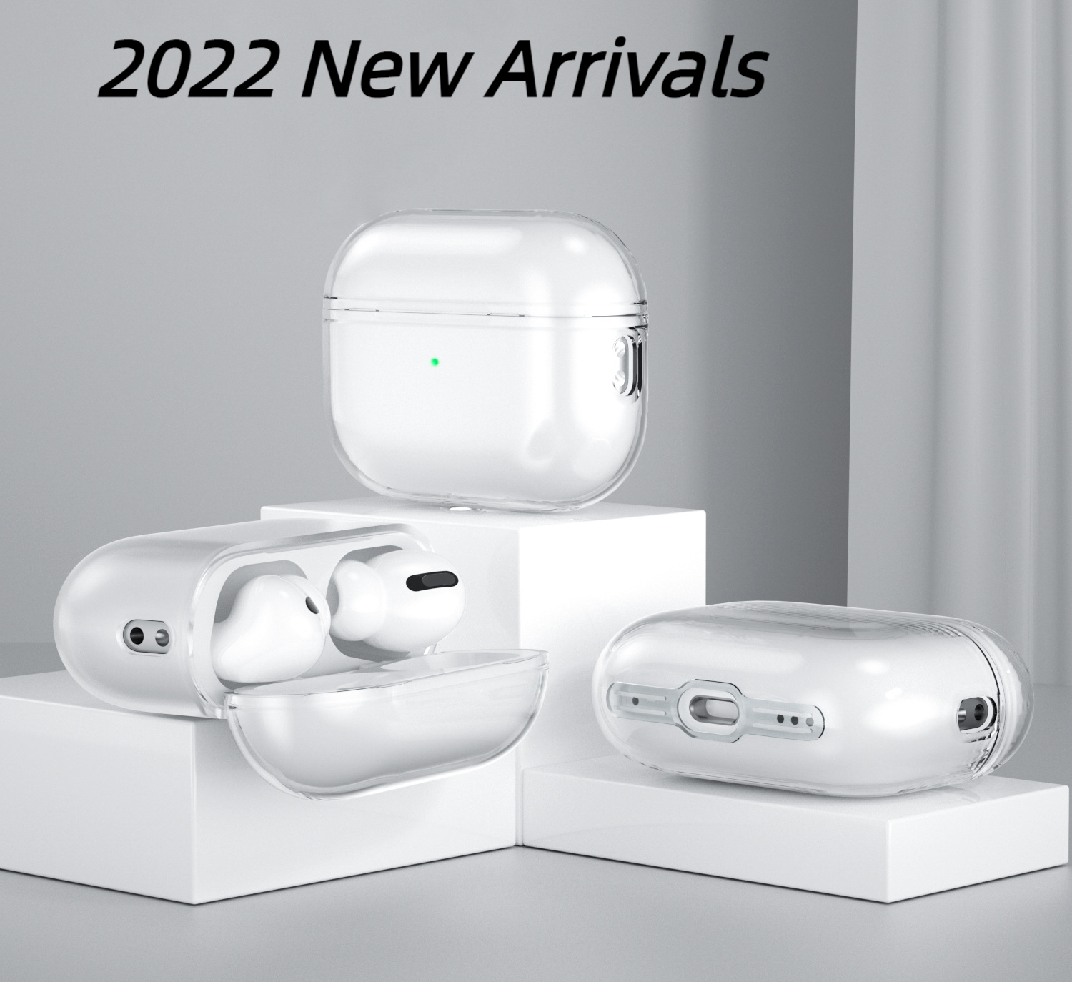 

For Airpods 2 pro air pods 3 airpod Earphones Headphone Accessories Solid Silicone Protective Headphone Cover Apple Wireless Charging Box Shockproof Case ap2 ap3, White