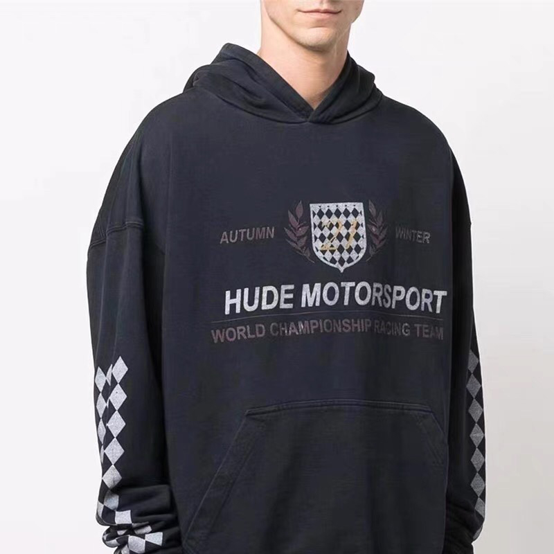 

2022 USA Motorsport Racing Team Hoodie Autumn Winter Skateboard Streetwear Pullover Hooded Sweatshirt, White