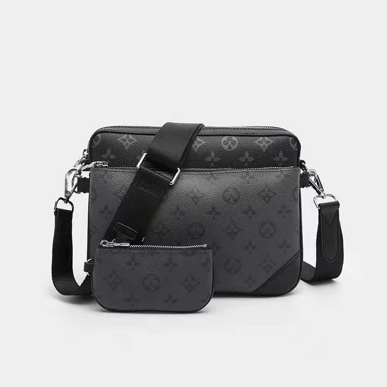 

TOP 3pcs/set women Shoulder Bags favorite pochette Crossbody Purse Messenger Handbag designer bag louis vuitton louise vutton WALLET viuton bag, Black