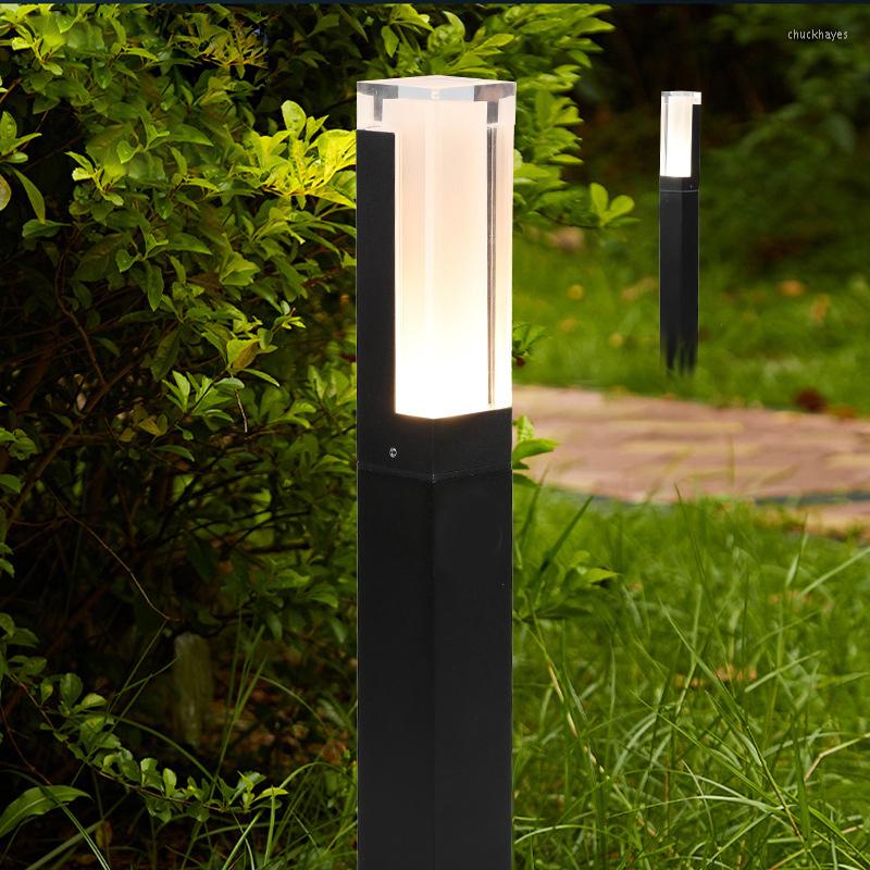 

Garden Lawn Lamp Simple Modern Aluminum Outdoor Waterproof Aisle Courtyard Villa Landscape Pillar AC85-265V