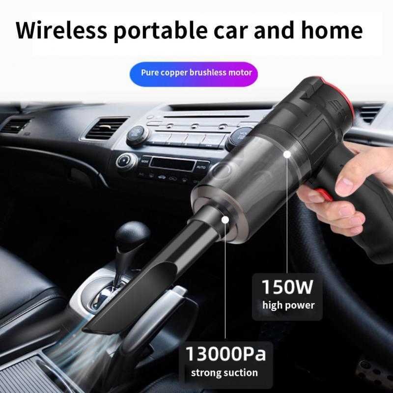 150W Wireless 2in1 Blowable Cordless Handheld Auto Home Office Car Dual Use Portable Vacuum Cleaner 1012-image-809770300