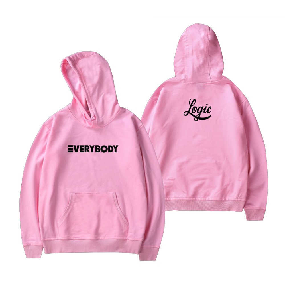 

Logic Hoodie Everybody Merch Women Men Hooded Sweatshirt Hip Hop Clothes, White-wp02204