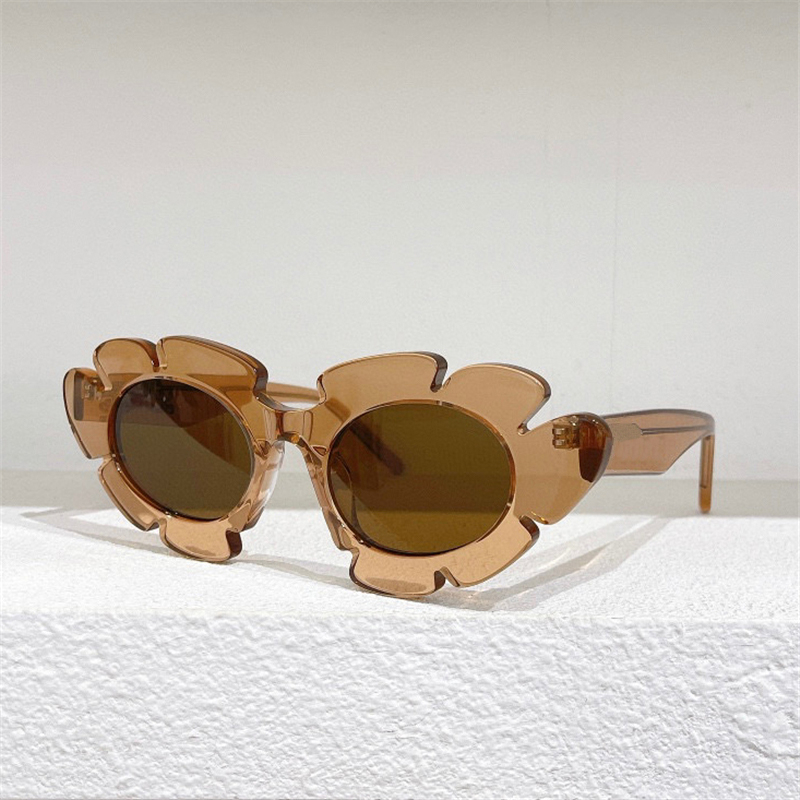 Sunglasses For Men Women Summer 40088U Style Sunshade Anti-Ultraviolet Retro Plate Petal Border Frame Glasses Random Box