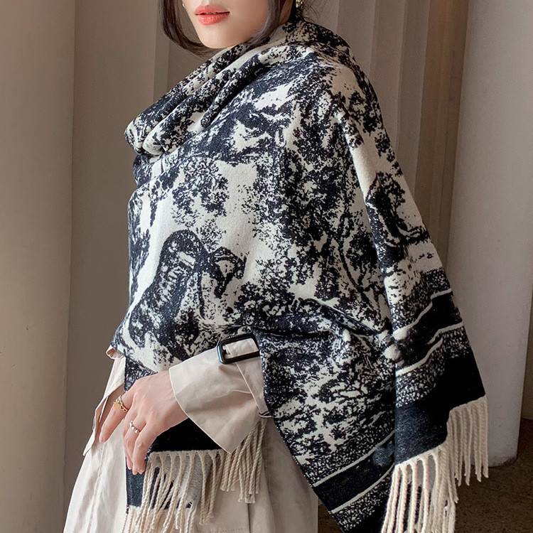 

scarf designer cashmere scarf Women Shawl Fashion Classic scarves luxury muffler Letter pattern wool Landscape animal Print Pashminas Winter Shawls bule red wrap