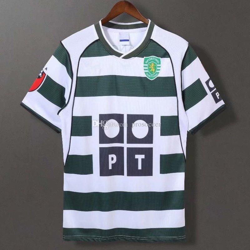 

22/23 Retro Sporting CP 2002/04 Soccer Jerseys Ronaldo Jardel Vintage Football Lisbon Classic Shirt Lisboa Kit, 03-04 home