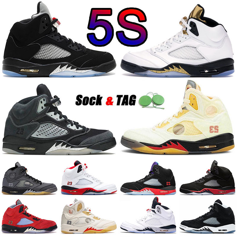 

Jumpman 5s Basketball Shoes Hot Retros 5 Sport Sneakers UNC Aqua Stealth Fire Red Metallic White Sail Cemet Black Muslin Oreo Concord Trophy Room Paris Easter, A12 40-47