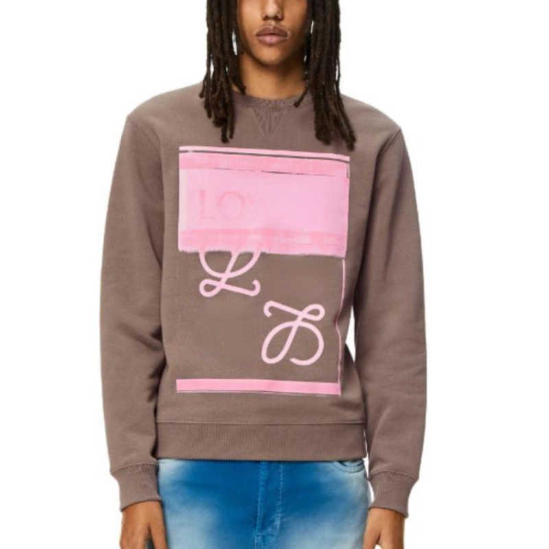 

22ss Leo designer sweater mens hoodie 3d printing sweatshirt men women Long Sleeve T-shirt Cotton Pullover sweaters, Coffee-usa size