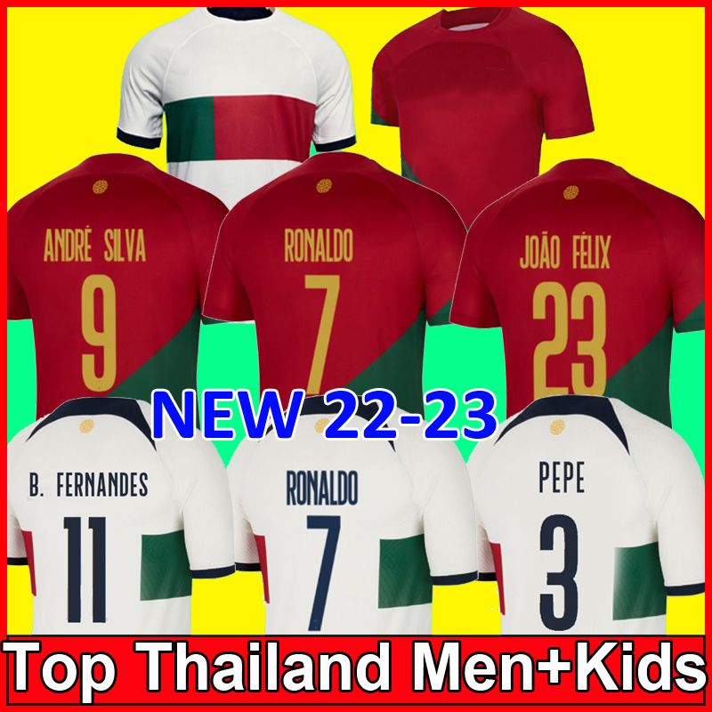 

2022 2023 Portuguese soccer jersey Bruno FERNANDES DIOGO J. DANILO Portuguesa Retro 22 23 Joao Felix Football shirt BERNARDO Portugieser Men Kids Kit uniform sets 999, Kids 23 home