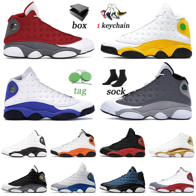 

2022 Arrival Mens Basketball Shoes 13 13s XIII Starfish Black Flint Hyper Royal Singles Day Del Sol Court Purple Chicago Jumpman Men Women Trainers Sneakers 36-47, C39 black flint 40-47