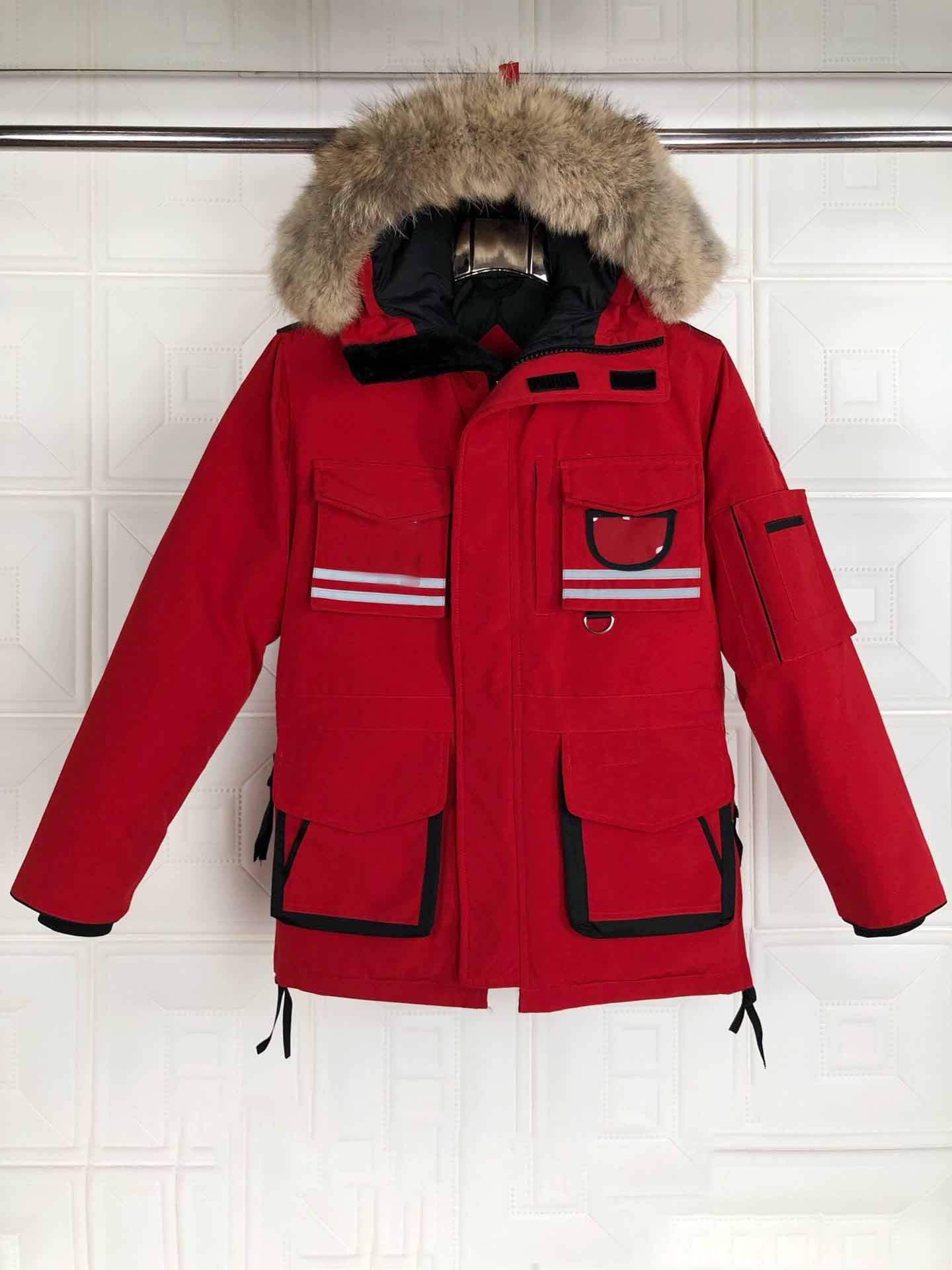 

Designer Luxury Goosie Down Jacket Fur Ruff Men Cg Winter Fit Warm Canadas White Goosing Coat Exterior Pockets Goode Women Zipper Stretch RXHL, Photo color8