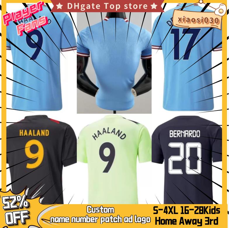 

22 23 Manchester city soccer jersey man citys football shirt HAALAND 2022 2023 GREALISH STERLING MANs CITIES MAHREZ Jersey 4XL maillot DE BRUYNE FODEN kids suit T, 22/23 away
