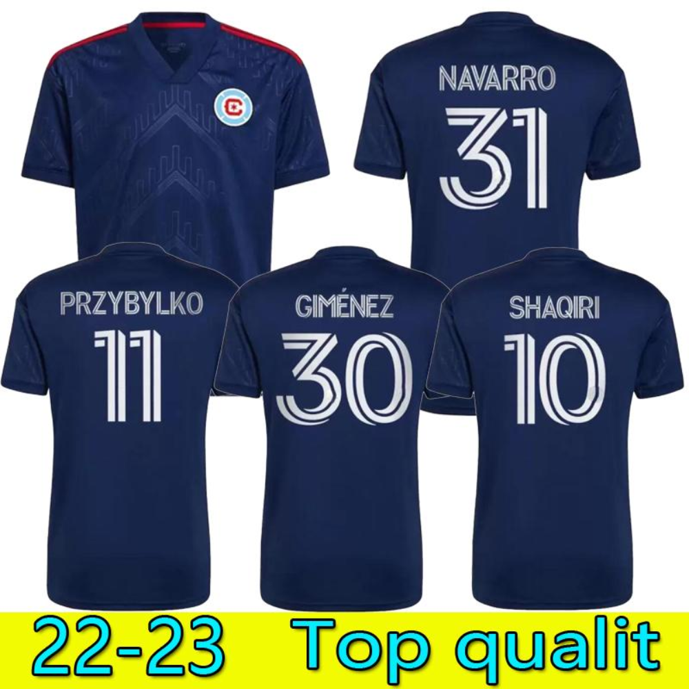 

2022/23 Chicago MLS Fire soccer jerseys Gimenez 30 2023 GIMENEZ NAVARRO 31 PRZYBYLKO 11 SLONIN SHAQIRI jersey football shirts fan version -Factory Outlet
